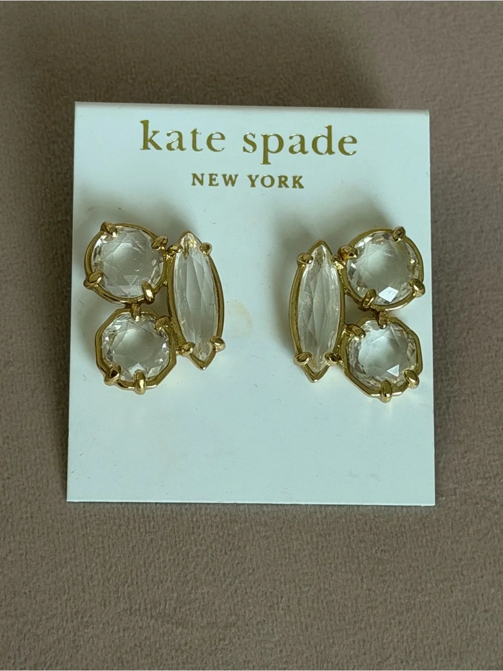 NWT Kate Spade Cluster Studs 14K Gold Fill ORG RETAIL $65